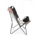 Scaun fluture din piele naturala Duena