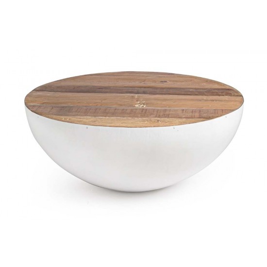 Masa cafea living moderna din fier Brionne, D 90cm