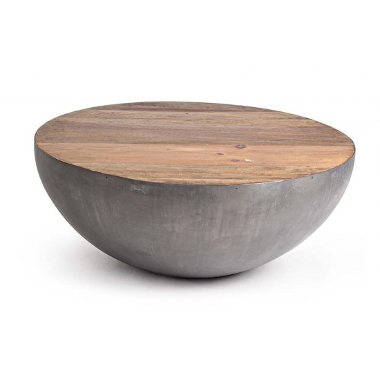 Masa cafea living moderna din fier Cany, D 90cm