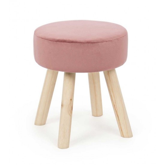 Taburet rotund din catifea Claire