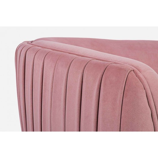Canapea catifea roz Ingrid