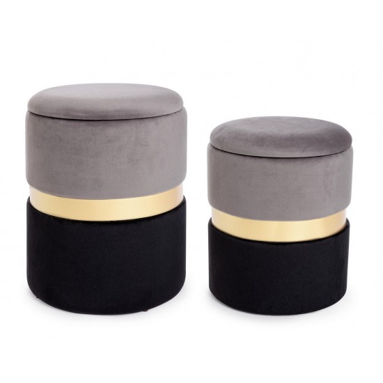 Set de 2 taburete catifea Elm