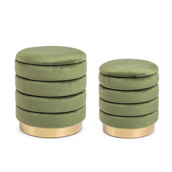 Set de 2 taburete catifea Nile