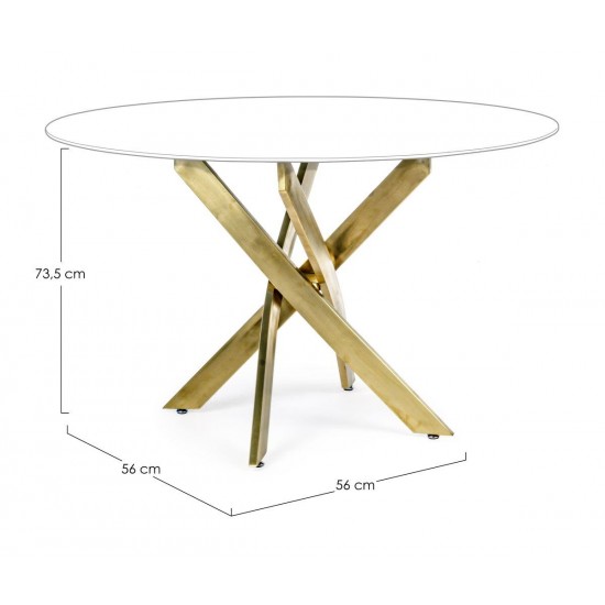 Baza aurie pentru masa rotunda sticla String
