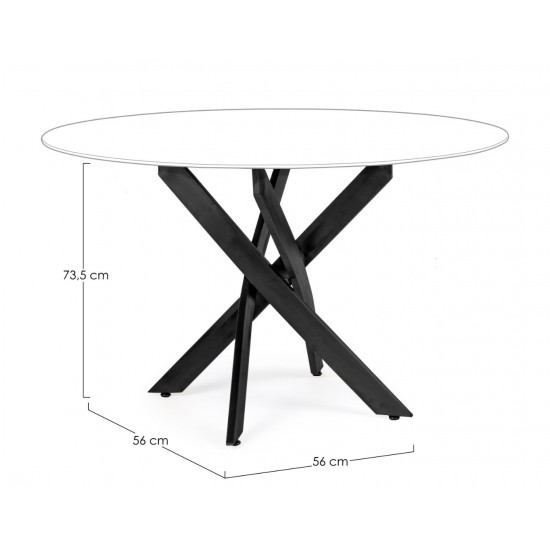 Baza neagra pentru masa rotunda sticla String