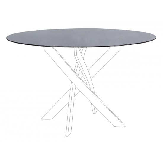 Top pentru masa de sticla String, gri fumuriu