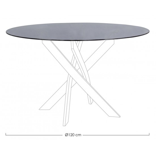 Top pentru masa de sticla String, gri fumuriu